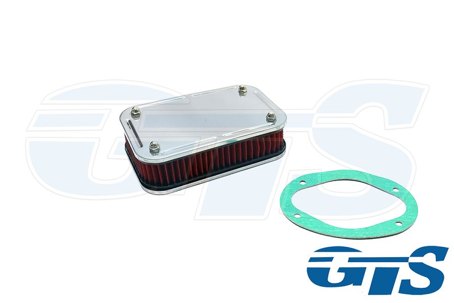 Фильтр нулевого сопротивления на карбюратор для а/м ВАЗ 2101-2107, 2108-09, Красный / Хром