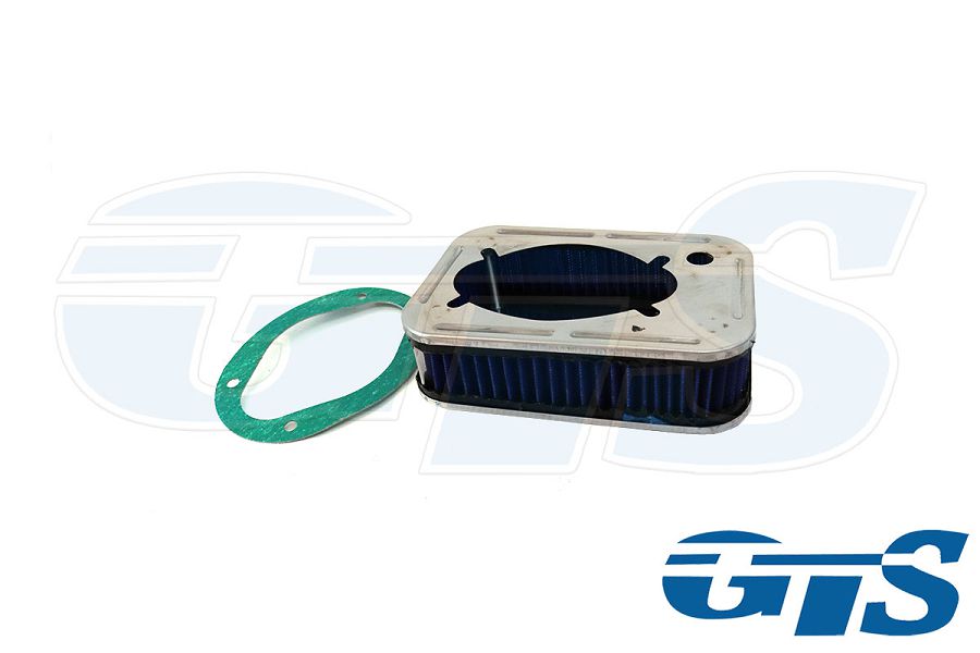 Фильтр нулевого сопротивления на карбюратор для а/м ВАЗ 2101-2107, 2108-09, синий / Хром