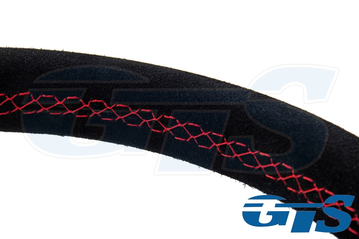 Руль NARDI замша, черный (нить красная)