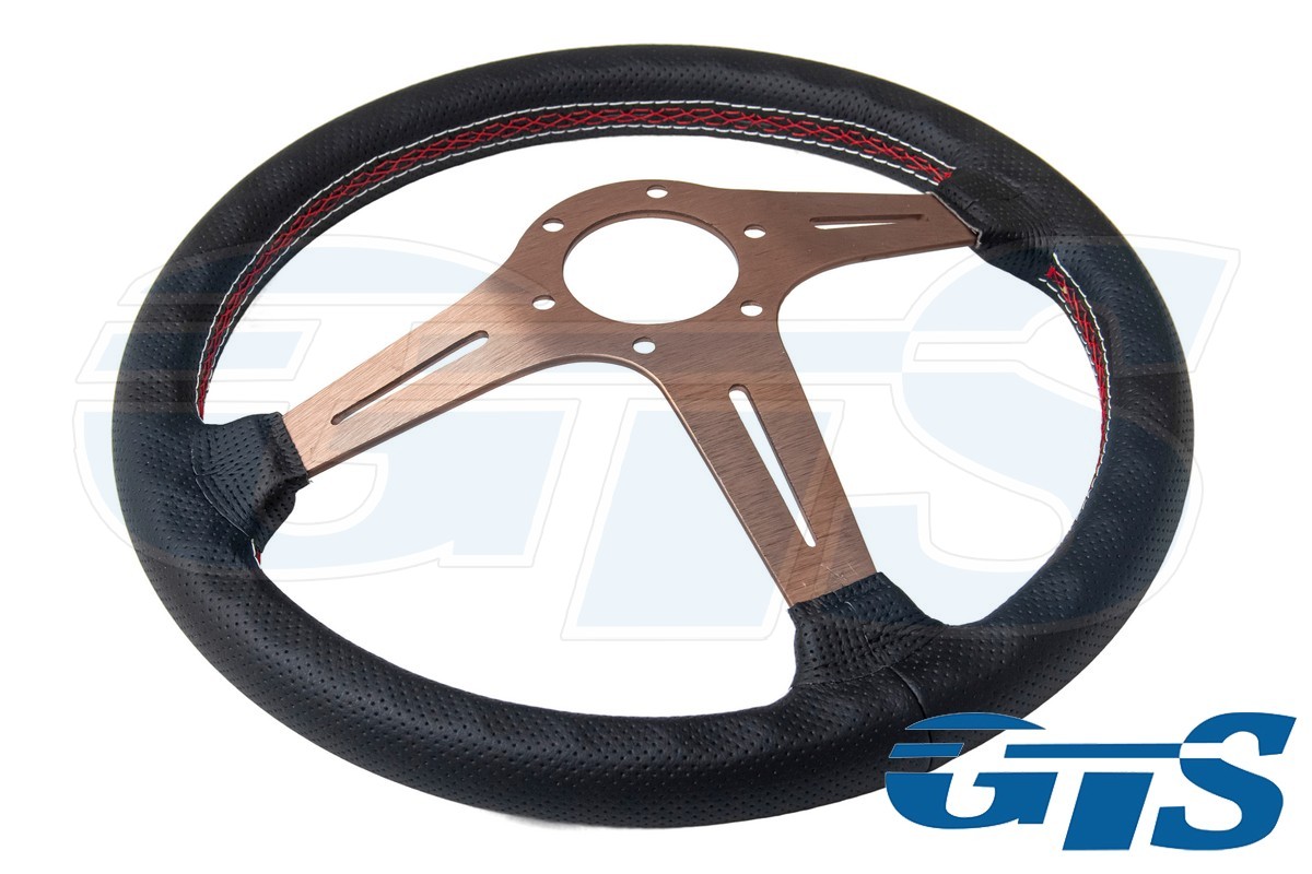 Руль NARDI кожа, бронза (нить красная)