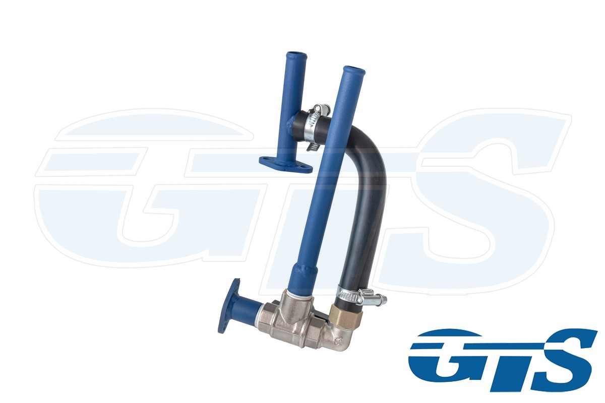 Кран отопителя печки с байпасом "GTS" для а/м ВАЗ Нива 2121-21214 (без кондиционера) Вариант 2