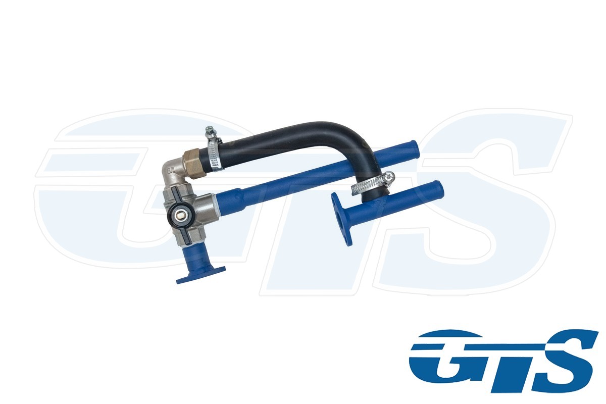 Кран отопителя печки с байпасом "GTS" для а/м ВАЗ Нива 2121-21214 (без кондиционера) Вариант 2