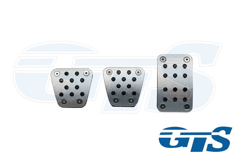 Комплект накладок на педали, серебристые для а/м ВАЗ  2108-15, 2110-12, 1117-19, 2170, 2190