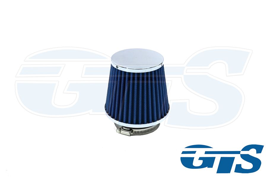 Фильтр нулевого сопротивления, Синий / Хром, короткий (1112BLUE)