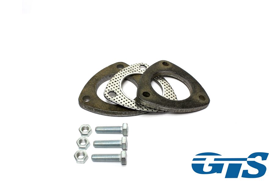 Комплект треугольных фланцев Ø51 мм., с прокладкой и метизами (6мм)