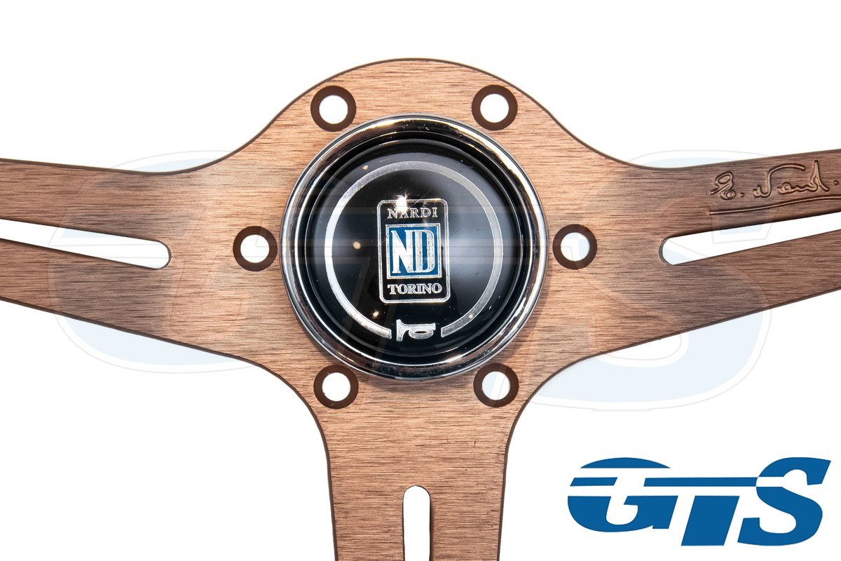 Руль NARDI кожа, бронза (нить красная)