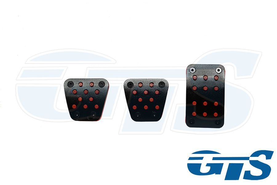 Комплект накладок на педали, красные для а/м ВАЗ  2108-15, 2110-12, 1117-19, 2170, 2190