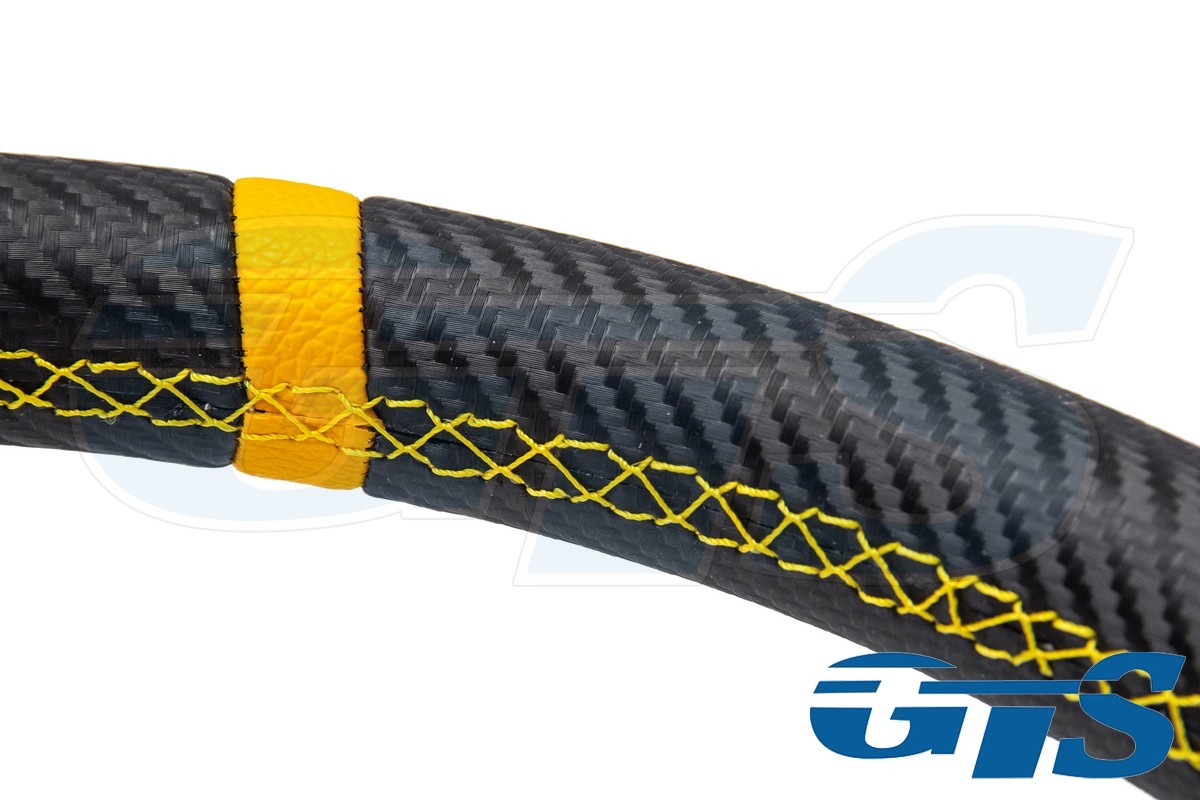 Руль MOMO карбон, желтый