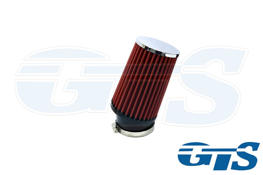 Фильтр нулевого сопротивления, Красный / Хром, угловой (1407RED)