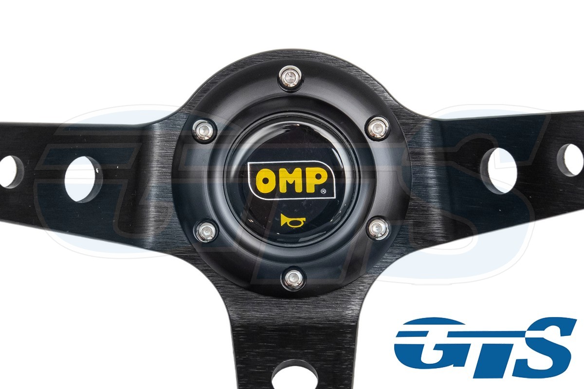 Руль OMP замша черный (нить желтая\ вставка желтая)