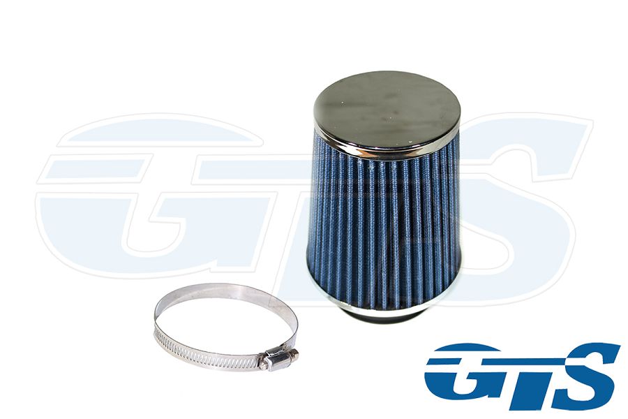 Фильтр нулевого сопротивления ASIA 120Х130Х76 КОНУС Синий/ Хром